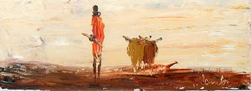 Ndambo 249 Africano Pinturas al óleo